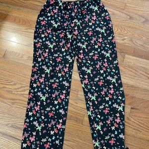 Betsey Johnson Black Butterfly sleep intimates Pajama bottoms Size Medium